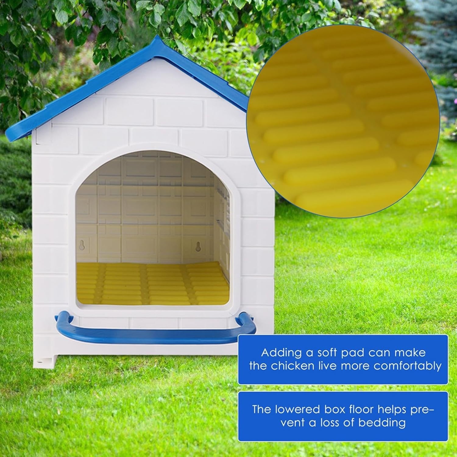 Plastic Chicken Nesting Box Laying Hen Coop Easy Clean
