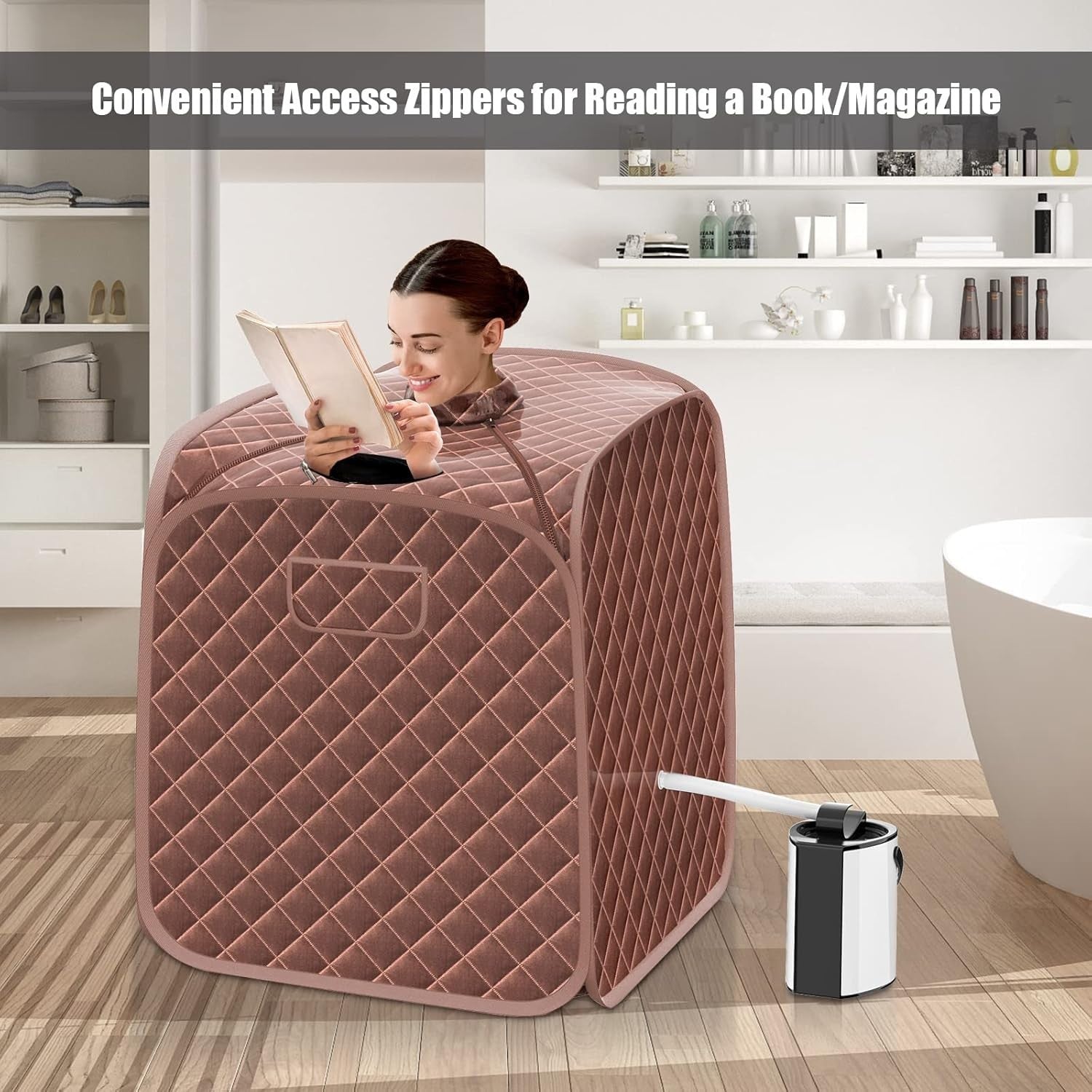 Portable Full Body Steam Sauna Tent – 3L Generator, Remote, Chair & Foot Roller