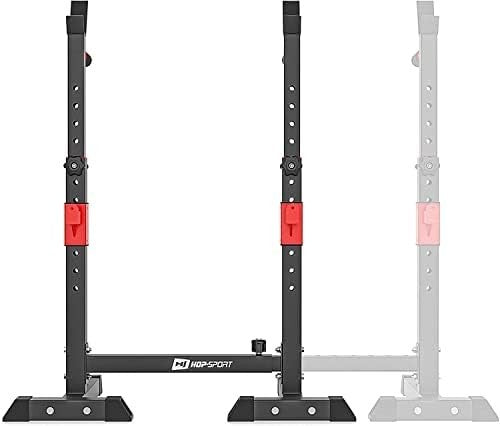 Heavy Duty Adjustable Squat Rack & Barbell Stand Dip Station Home Gym