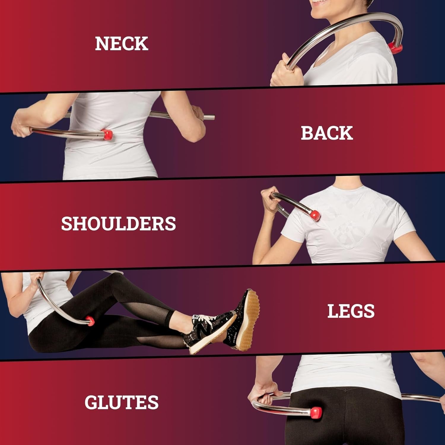 Premium Neck & Back Muscle Massager Hook | Trigger Point Pain Relief Tool