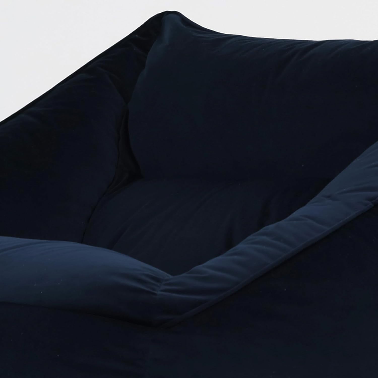 Velvet Bean Bag Chair Adult Armchair Lounge Seat Soft Midnight Blue Sofa