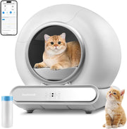 Self Cleaning Cat Litter Box 65L App Control Odor Control Auto Tray