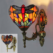 Vintage Stained Glass Wall Light Lamp Retro Indoor Sconce 28cm