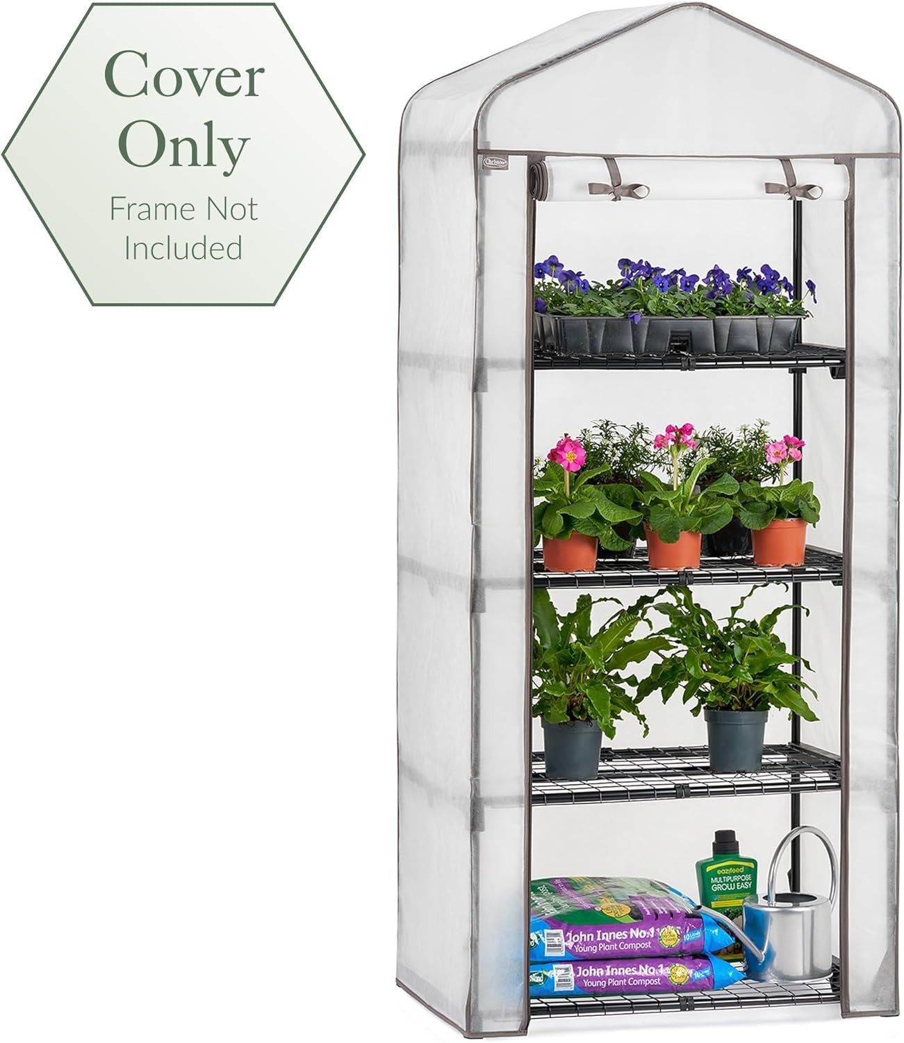 4 Tier Fleece Greenhouse Cover Extra Thick Frost Protection 49x69x158cm