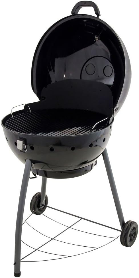 Adjustable Charcoal Kettle BBQ Grill with Thermometer & Wheels Outdoor Garden