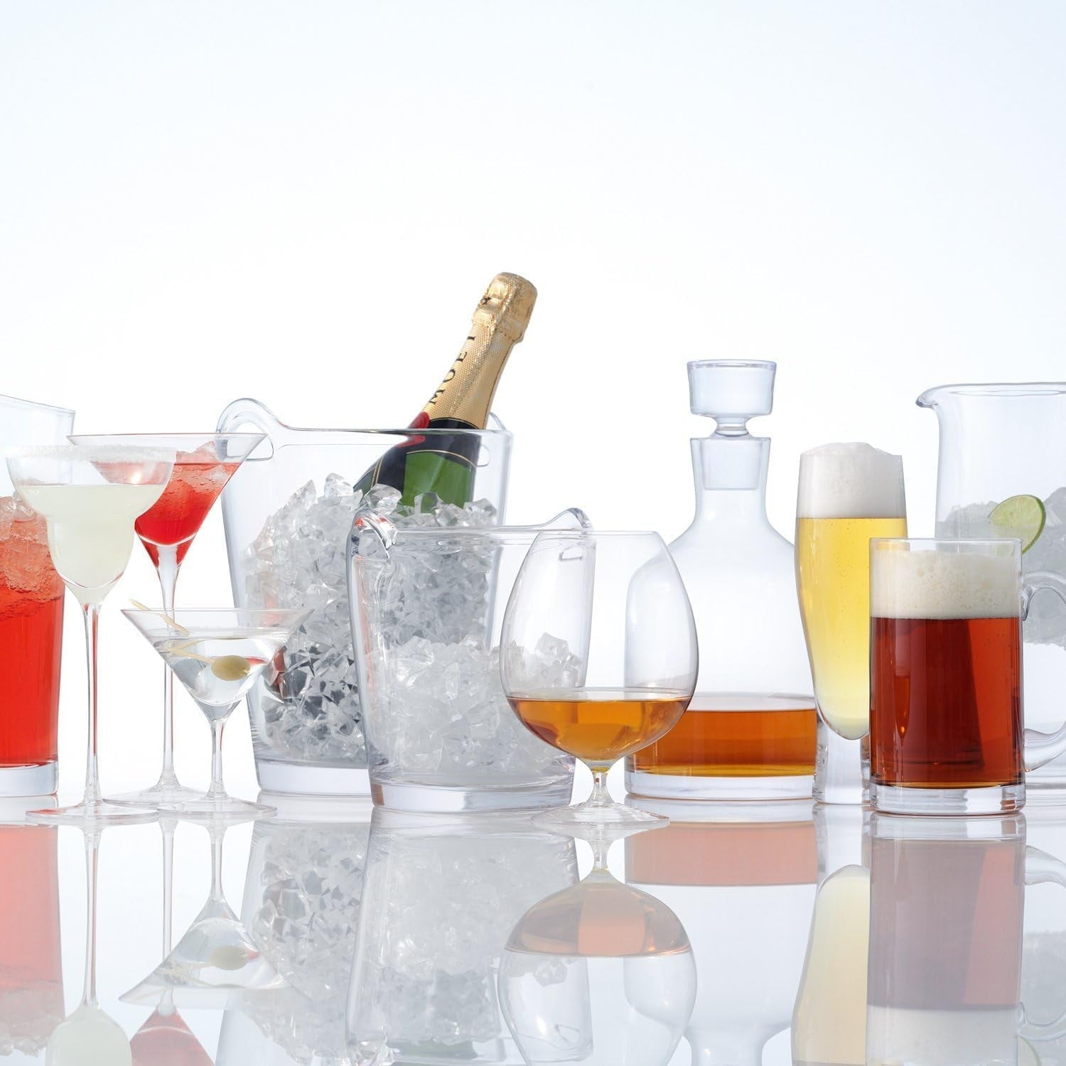 1.8L Mouthblown Spirits Decanter Luxury Handmade Glass Carafe Bar Gift Home
