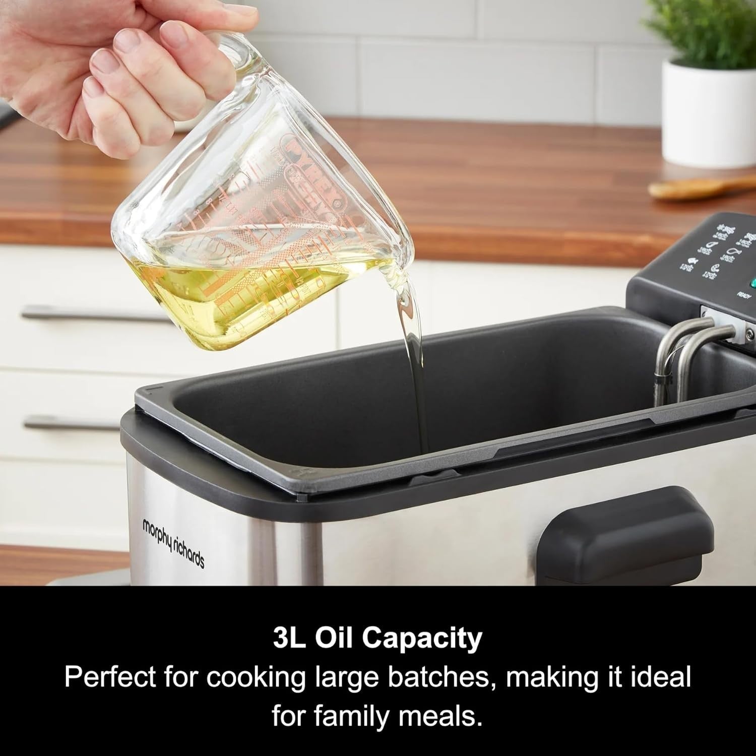 3L Deep Fat Fryer Stainless Steel 2000W Oil Filtration Viewing Window