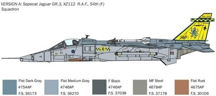1:72 RAF Jaguar GR1 GR3 Fighter Jet Model Kit – Detailed Plastic Build