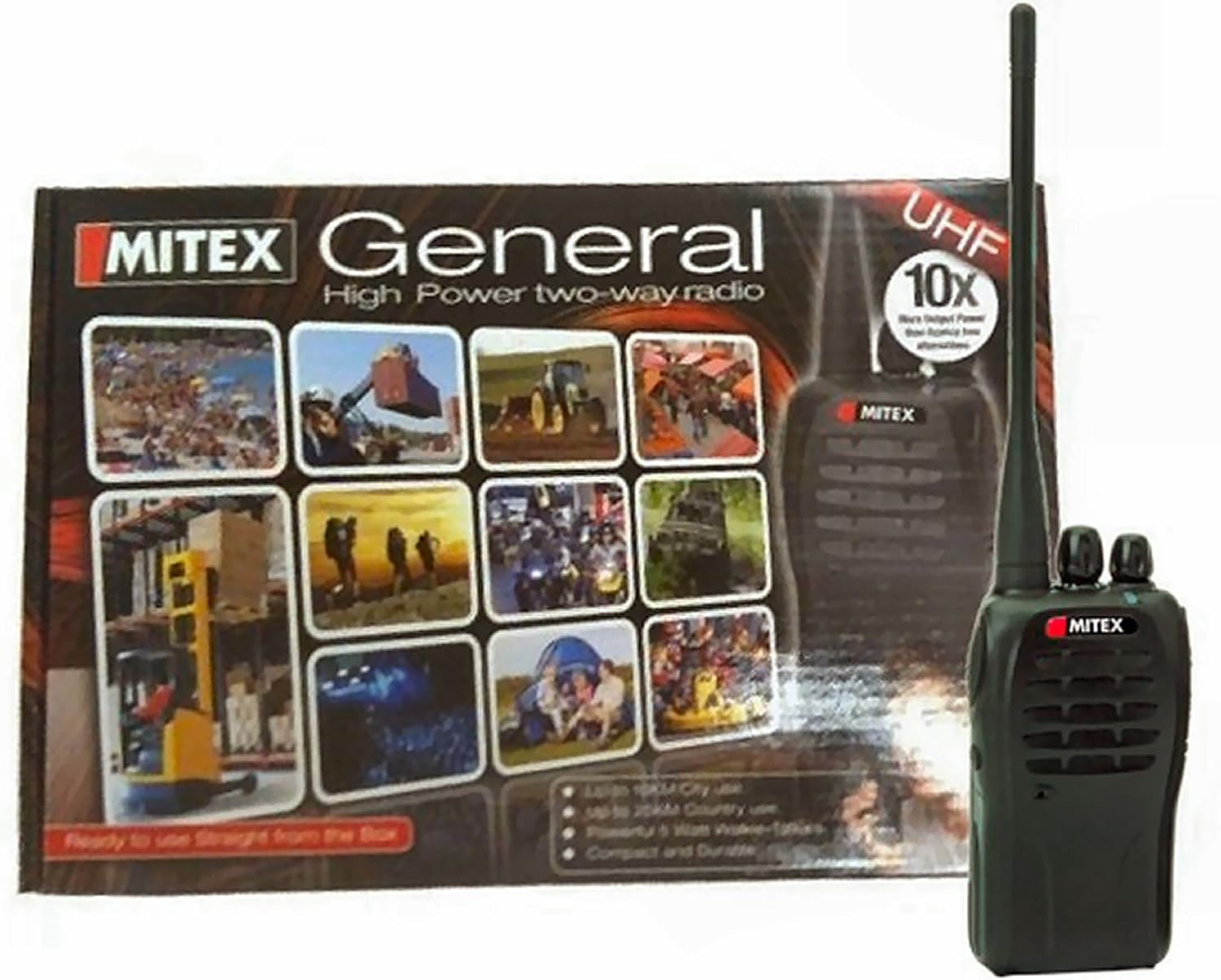 UHF Walkie Talkie 5W Long Range Two Way Radio 16 Channel Single Pack