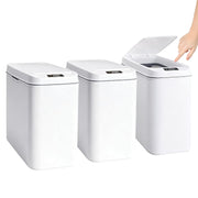 3-Pack Touchless Bathroom Trash Can | 2.6 Gallon Motion Sensor Bin