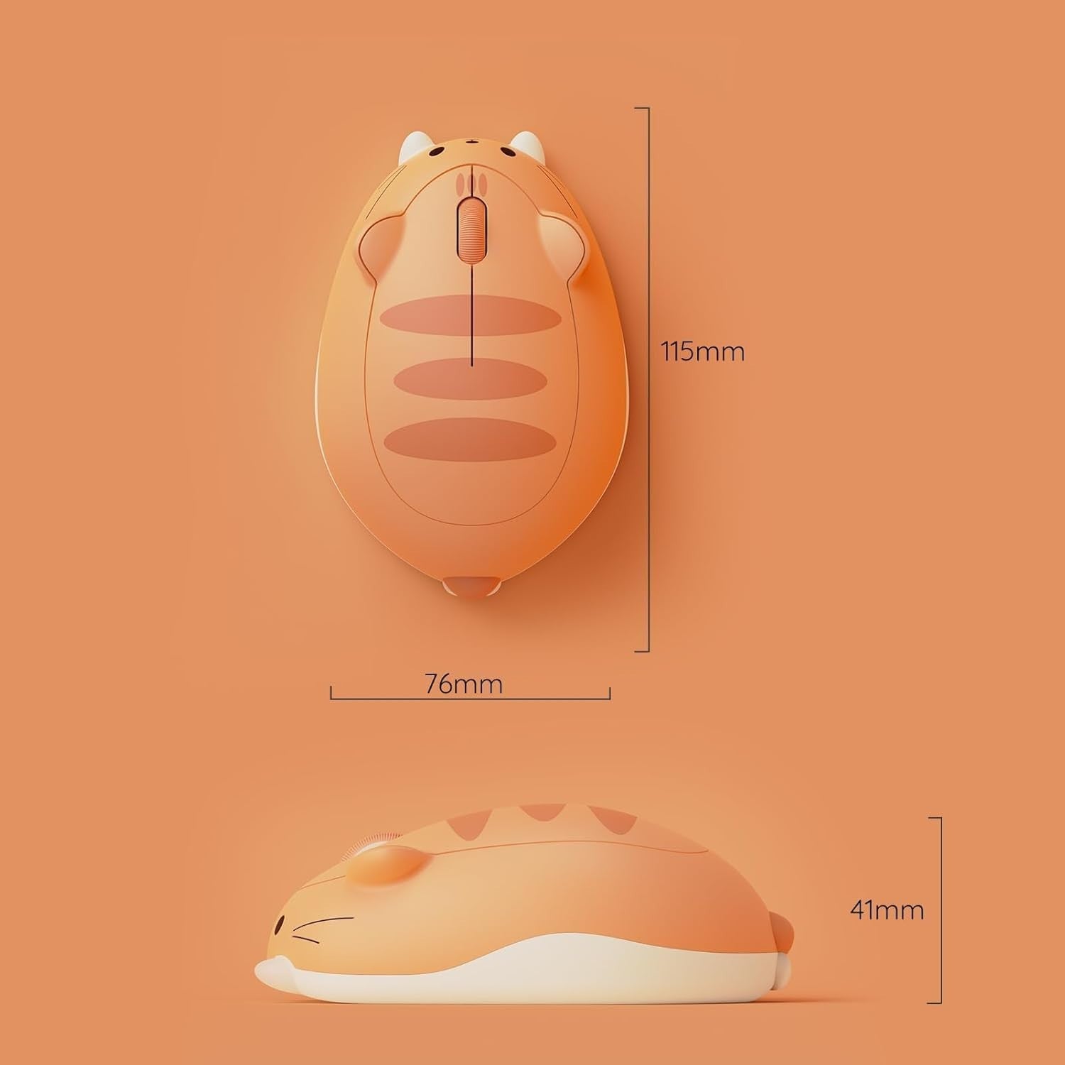 Cute Cat Wireless Mouse 3200 DPI Bluetooth 2.4G Silent Click