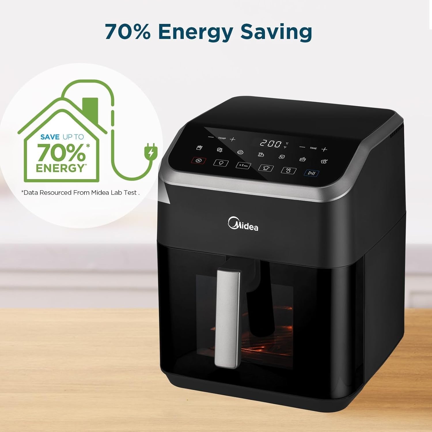 7L Air Fryer with Window | 7 Presets, 1600W, Oil-Free, Dishwasher Safe