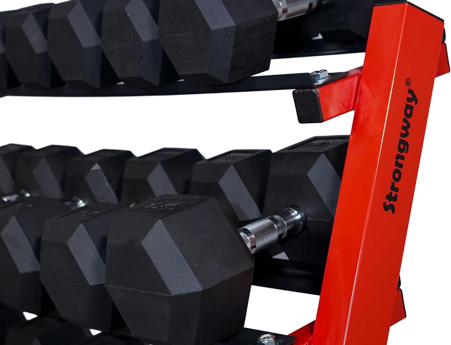 Hex Dumbbells Set with 3 Tier Rack 5–20kg or 5–25kg Gym Weights