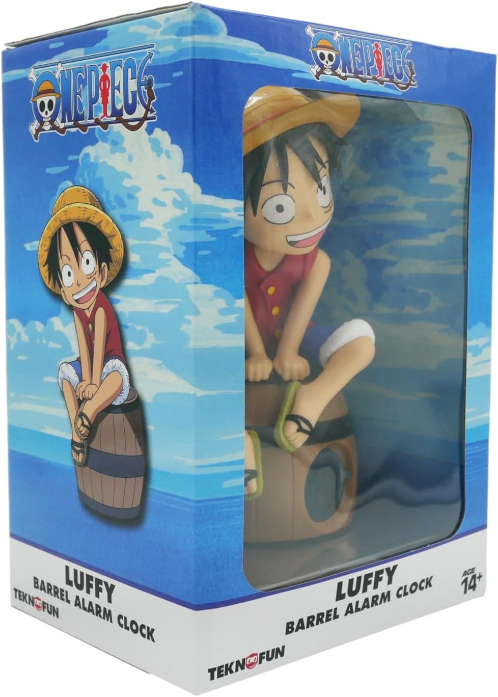 Anime Figure Alarm Clock Barrel Style Digital Desk Bedside Clock Brown