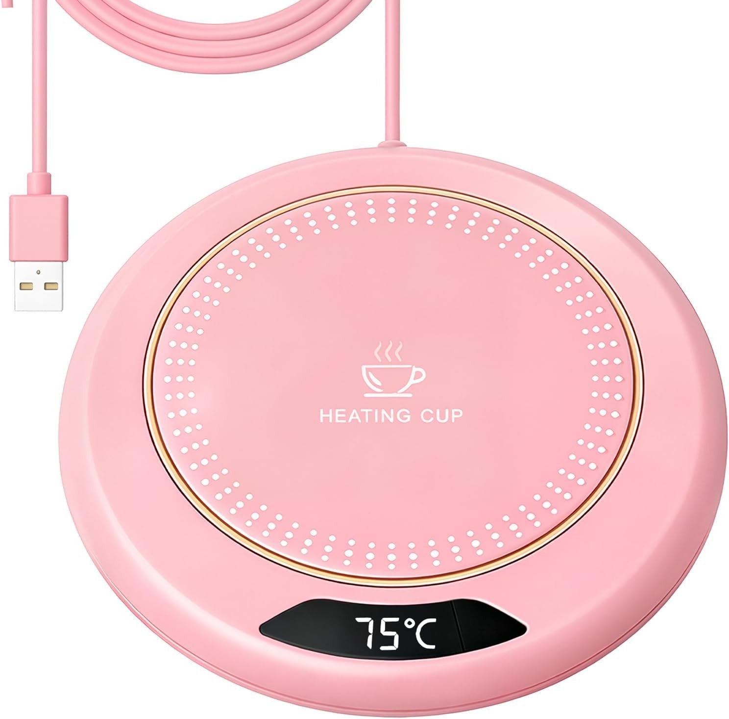USB Coffee Mug Warmer 3 Temp Settings LED Display Desk Heater