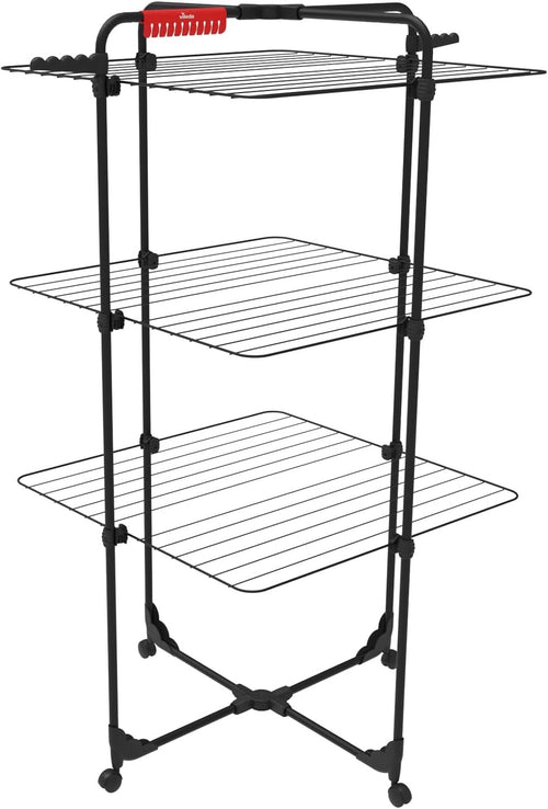 3 Tier Clothes Airer Drying Tower 30m Line Folding Rolling Indoor