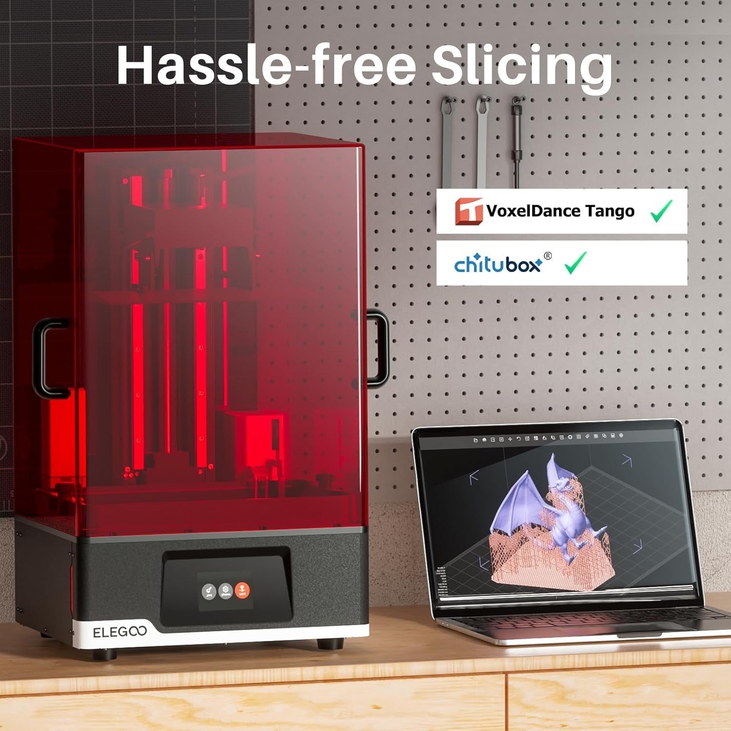 Large Resin 3D Printer 12.8'' 6K Mono LCD Auto Resin Feed MSLA