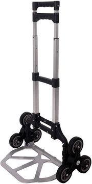 80kg Stair Climbing Hand Truck 6 Wheel Folding Sack Trolley Tri Wheel