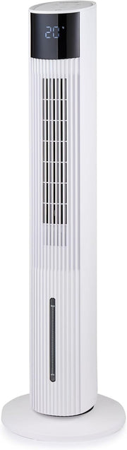 42" Tower Fan – Bladeless White Cooling w/ Remote, 12h Timer & 3 Speed Settings