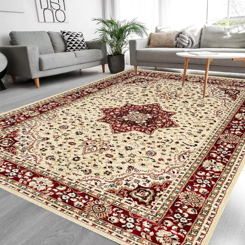 Traditional Area Rug 160x230cm Soft Floral Non Slip Living Room Carpet