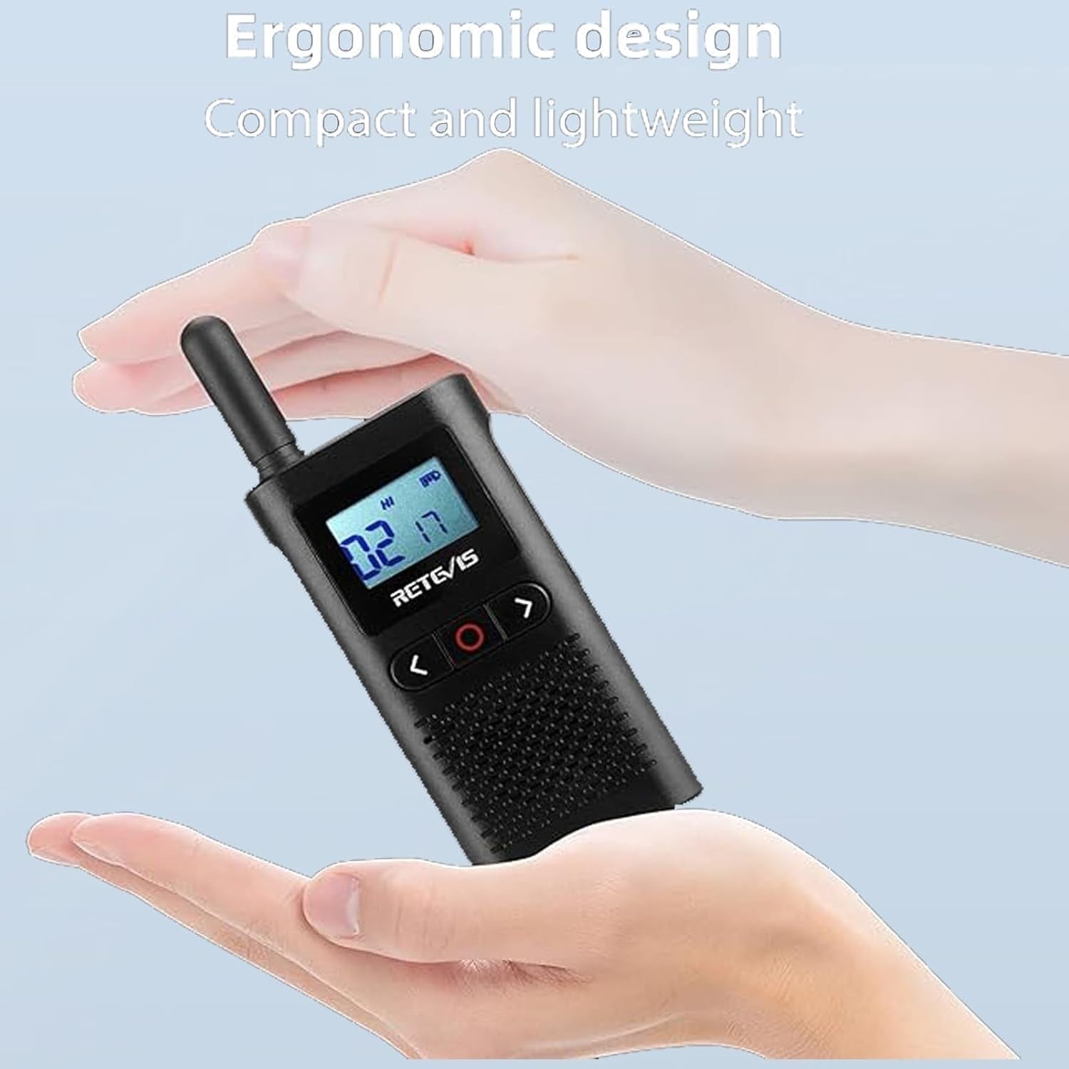PMR446 Walkie Talkies Rechargeable VOX LCD Display Long Range 2 Pack