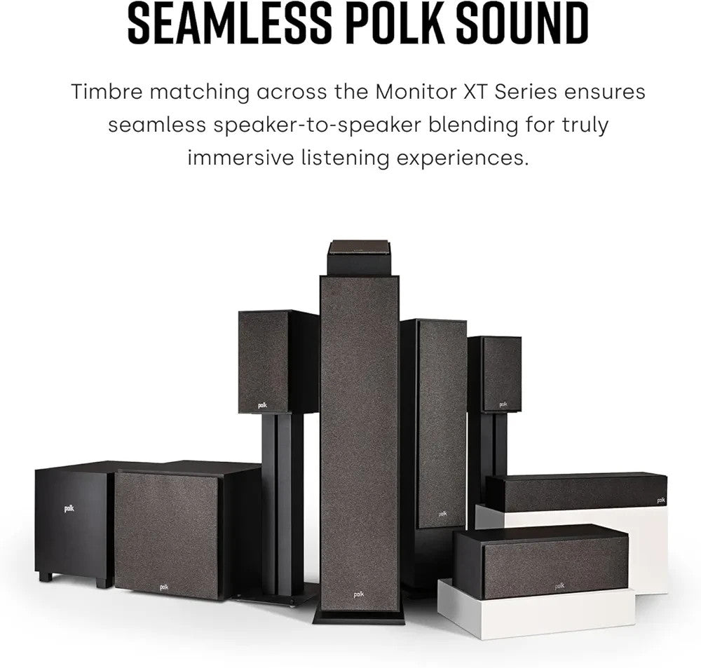 Compact Bookshelf Speakers Hi-Res Audio Dolby Atmos Surround Sound