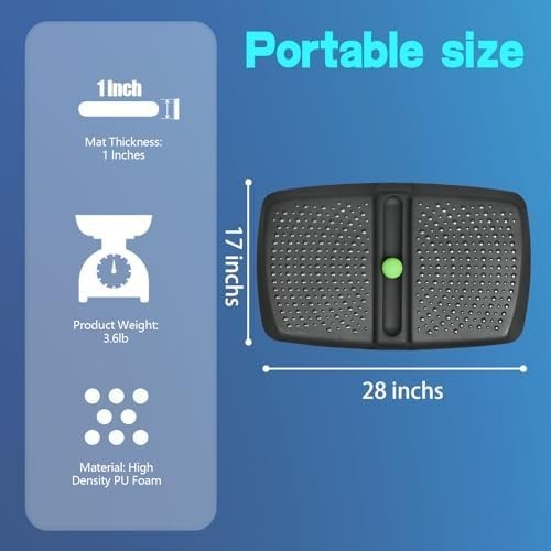 1 Inch Anti Fatigue Standing Mat with Massage Points Non Slip Comfort