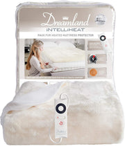 Single Electric Heated Mattress Protector Faux Fur Washable Fitted Warm