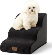 Dog Stairs 3 Step Foam Pet Ramp for Bed Sofa Leakproof Cover
