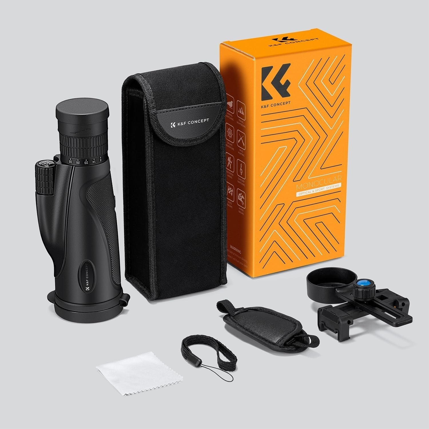 8-32x50 Zoom Monocular HD BAK4 FMC Waterproof Phone Adapter Outdoor Travel