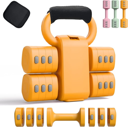 2-in-1 Adjustable Dumbbell Kettlebell Set Women Home Gym Weights