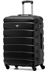 25” Medium Checked Suitcase Lightweight ABS Hard Shell 4 Spinner Wheels