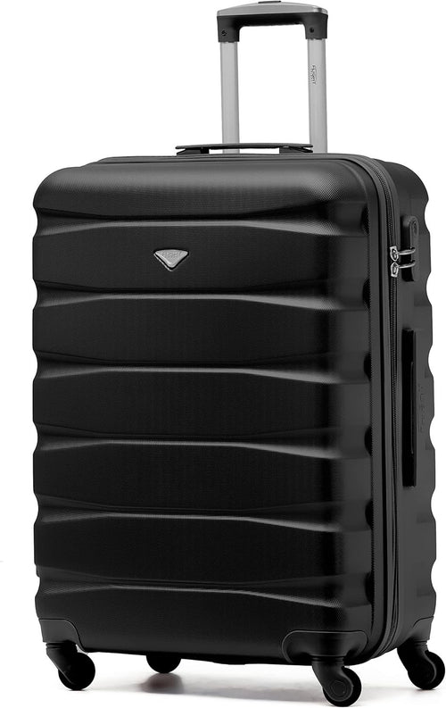 25” Medium Checked Suitcase Lightweight ABS Hard Shell 4 Spinner Wheels