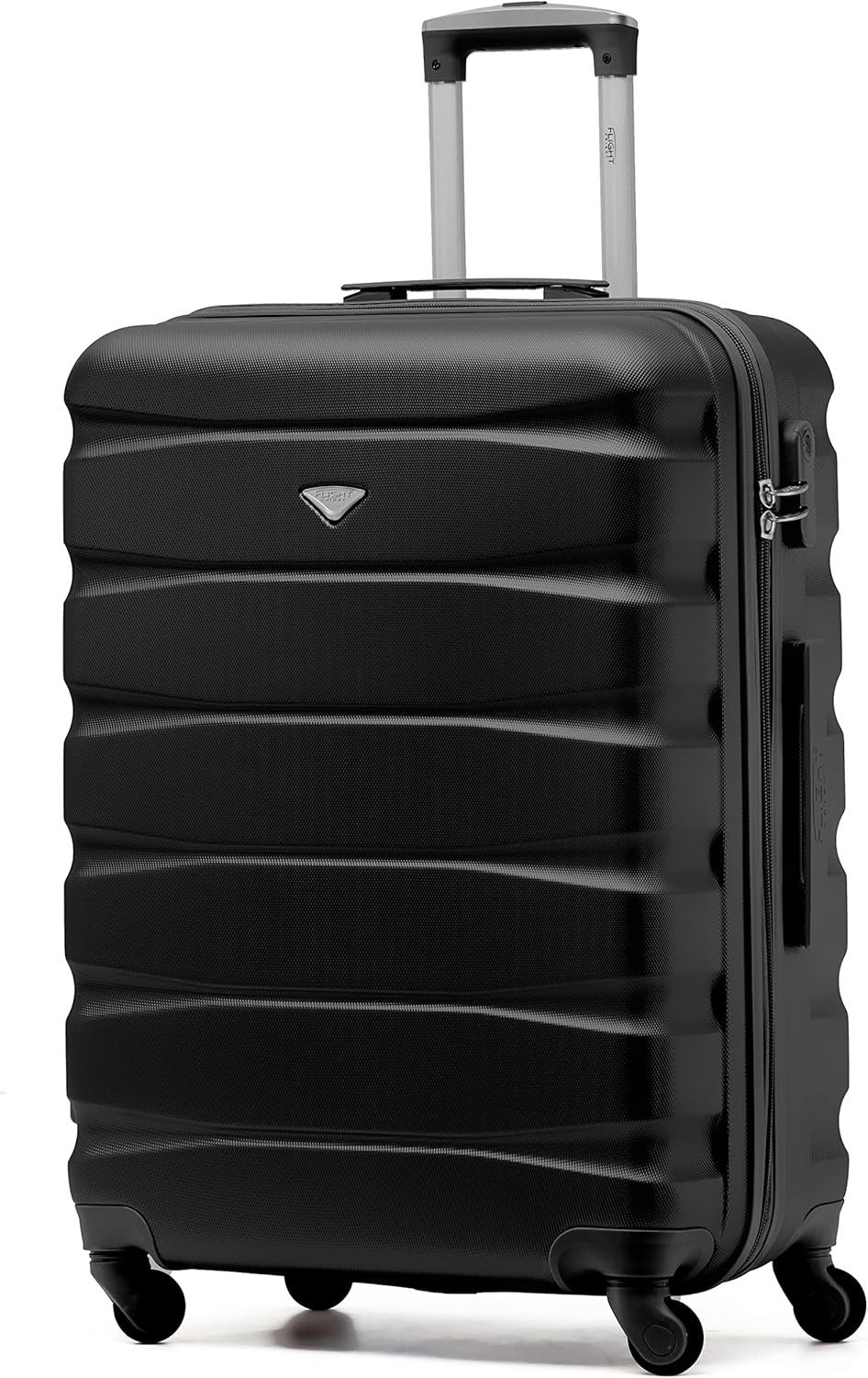 25” Medium Checked Suitcase Lightweight ABS Hard Shell 4 Spinner Wheels