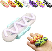Multicolor Hot Dog Fidget Slider w Ratchet Ring Clicky EDC