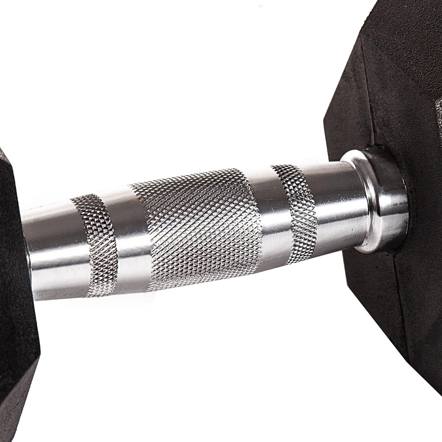 20kg Hex Dumbbells Pair Rubber Coated Anti Roll Home Strength Weights