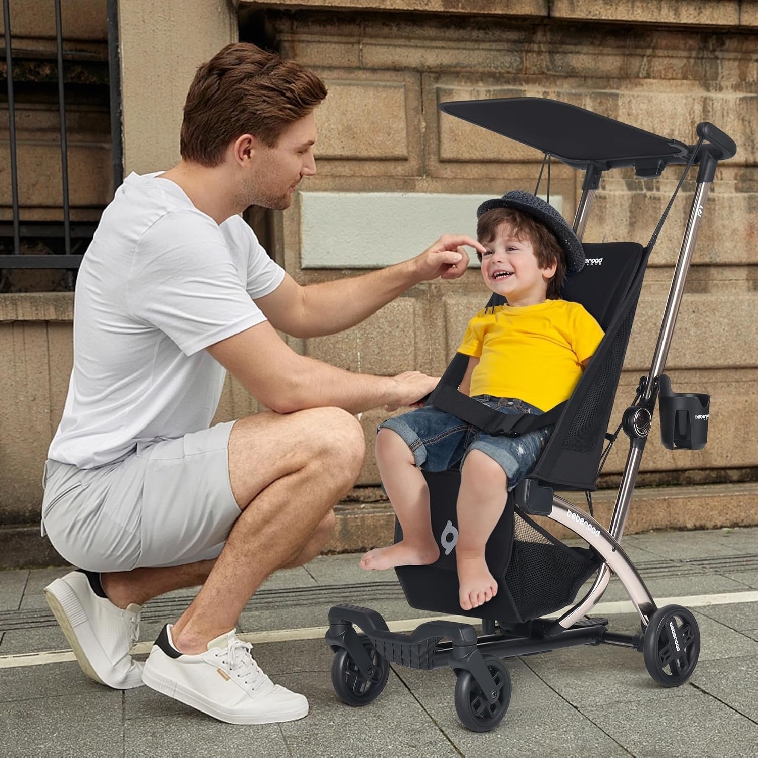 Auto Fold Travel Stroller Cabin Approved Ultra Compact Pushchair 22kg