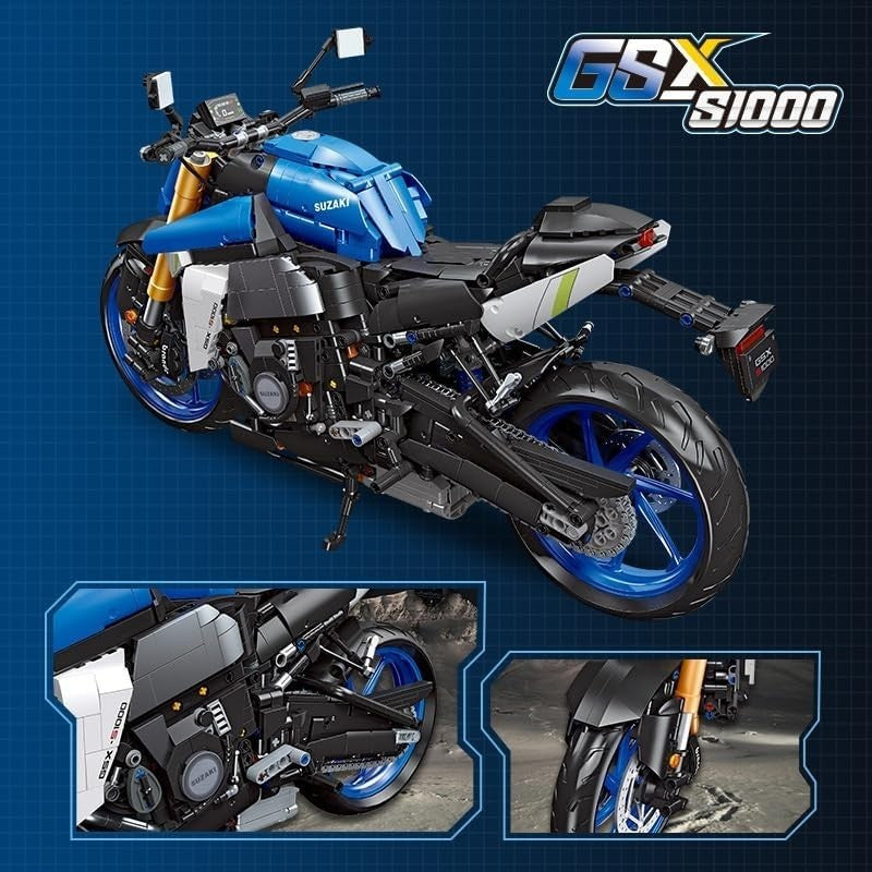 2046 PCS Motorcycle Building Kit | Realistic Design | Gift for Teens & Adults
