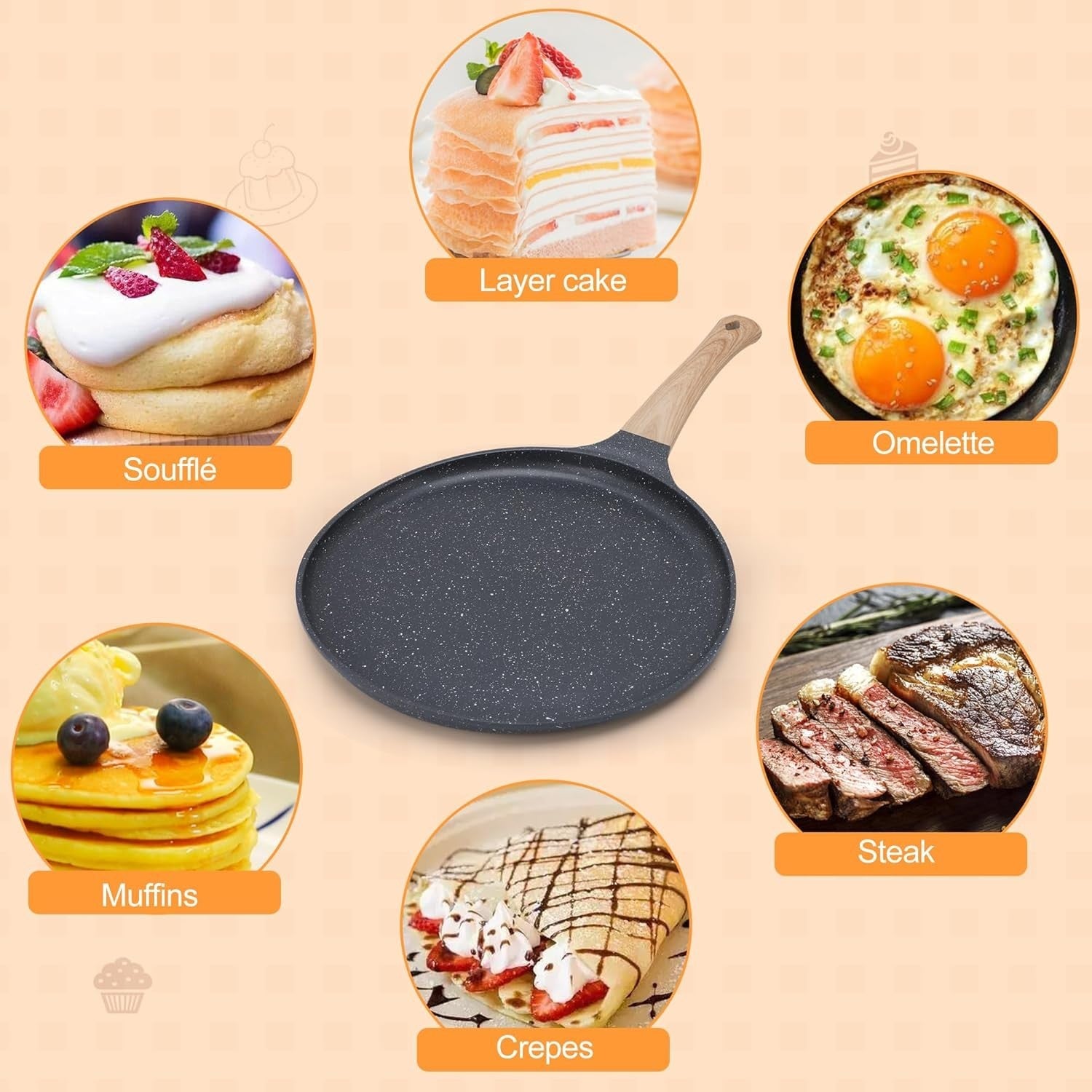 20cm Non-Stick Pancake & Crepe Pan – Induction & All Hob Cooking