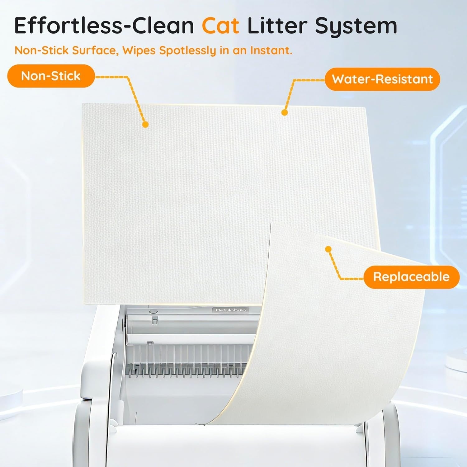 XL Self Cleaning Cat Litter Box App Control Open Top Multi Cat Tray