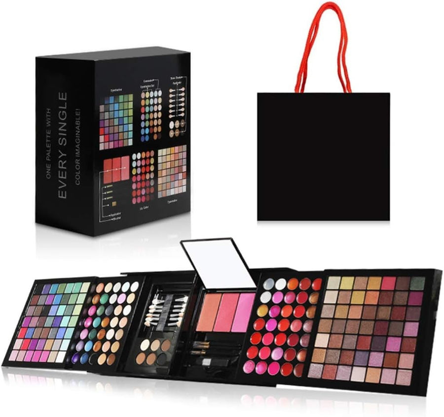 177 Colour Makeup Palette Kit With Mirror Lip Gloss & Concealer