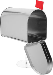 Waterproof Silver Mini Mailbox Ornament – Durable Tinplate, Wall Mount, 16x22x9