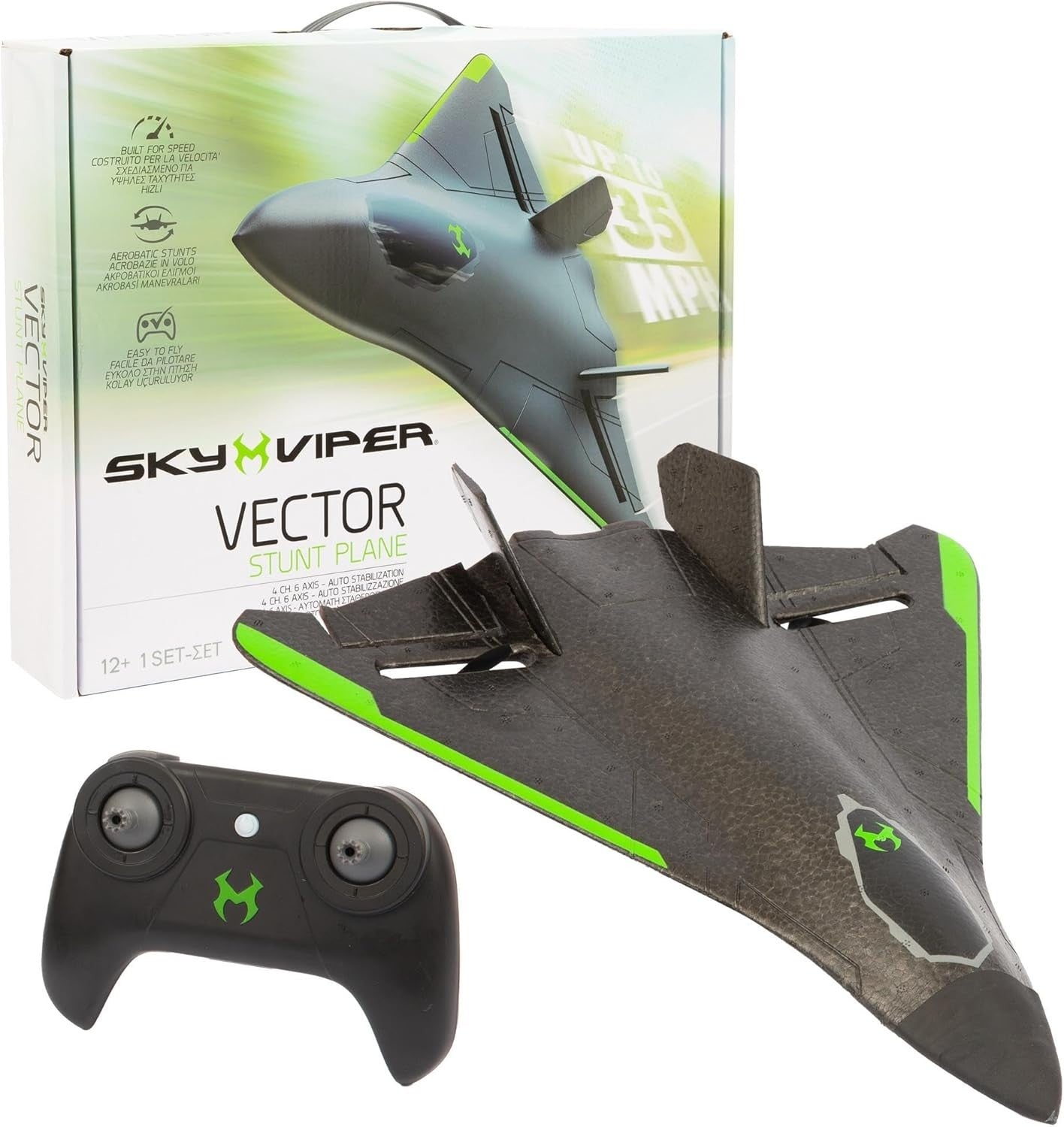 Sky Viper Vector Jet Drone 35mph Speed 600ft Range Position Hold Stunt Toy