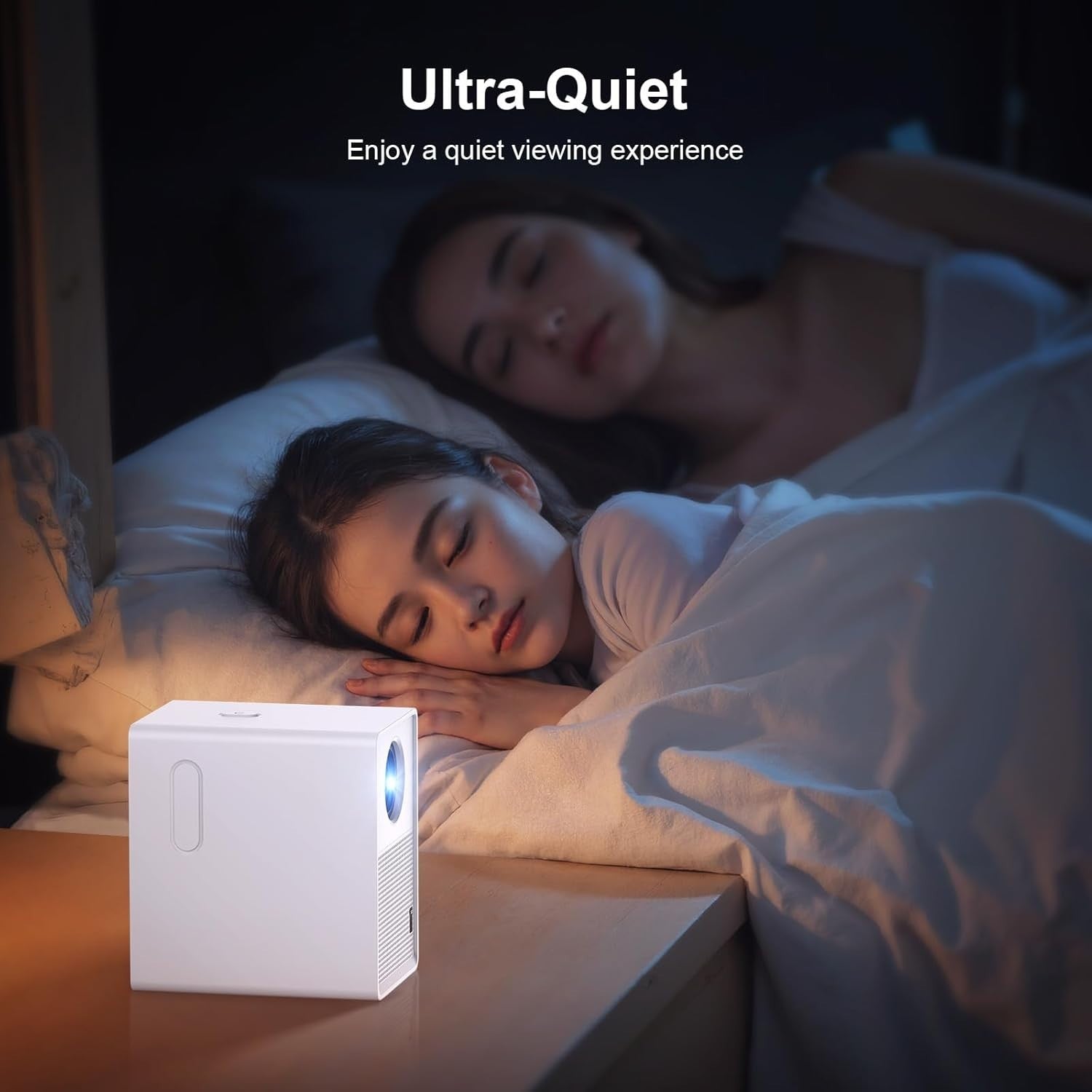 1200 ANSI Smart Projector 1080P 4K Ready WiFi 6 Google TV Netflix