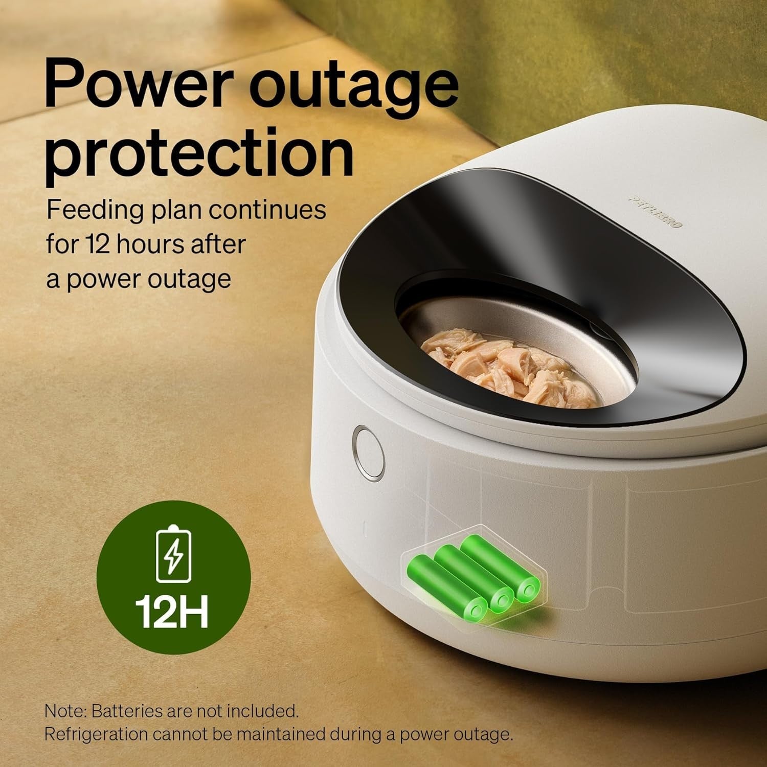 Refrigerated Wet Cat Feeder WiFi App Control 3 Meal Food Dispenser