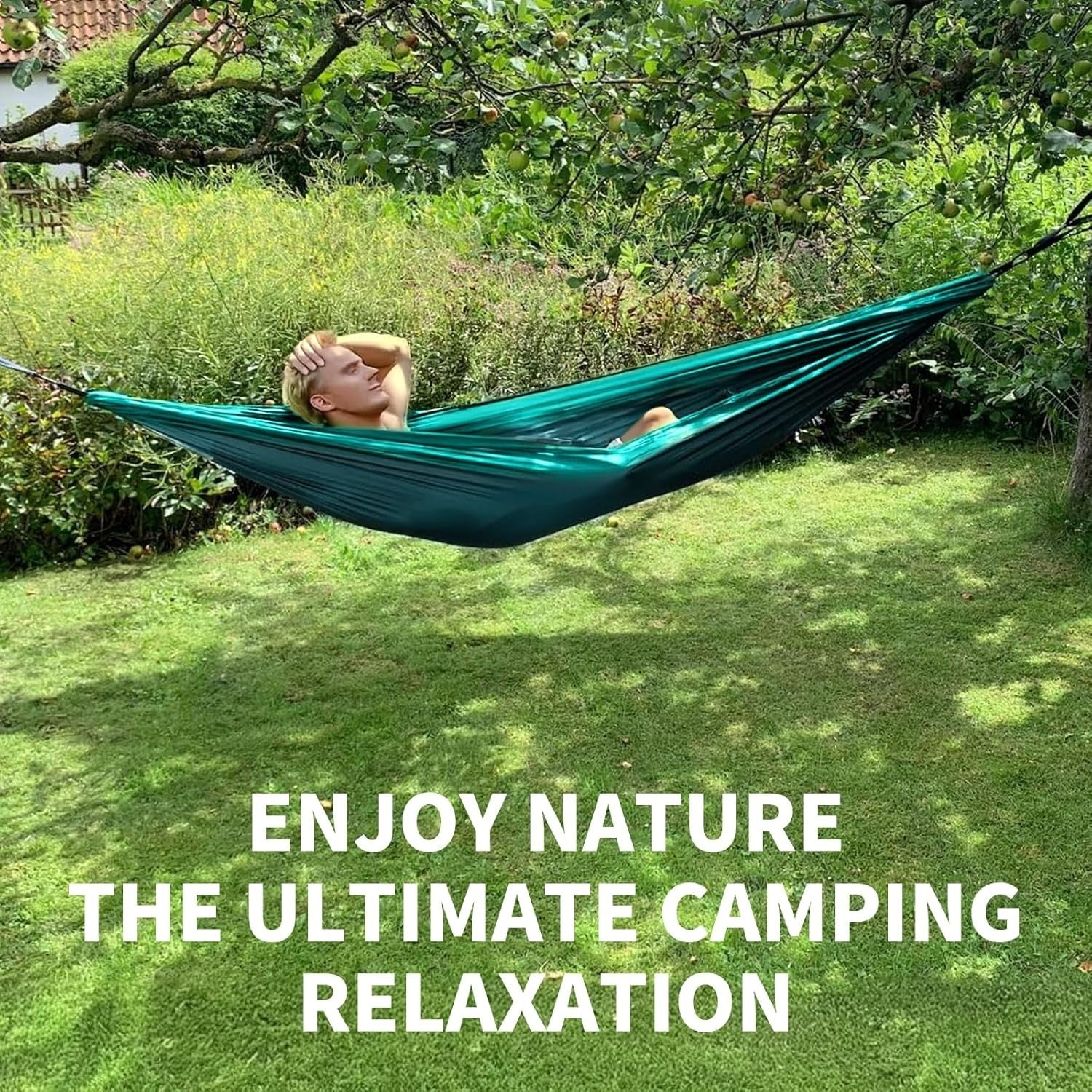 Camping Hammock with Tree Straps – 230kg Support, Lightweight & Portable