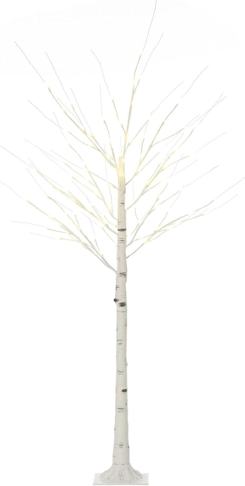 180cm Pre-Lit White Birch Tree Light Warm LED Indoor Outdoor Home Garden Decor