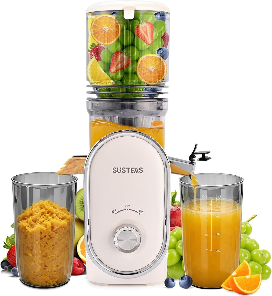 Cold Press Juicer 133mm Large Feed Chute Whole Fruit Slow Masticating 300W