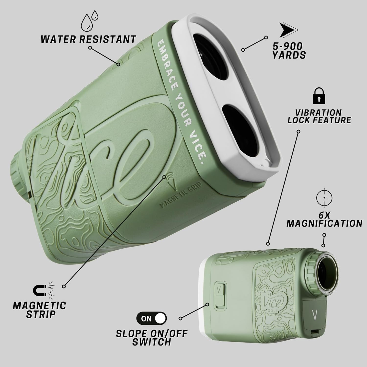 Golf Rangefinder with Slope 900 Yards Flag Lock Vibration Magnetic