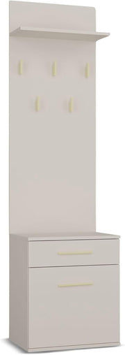 Modern Double Wardrobe with Drawers, Hooks & Shoe Storage 180cm Cashmere